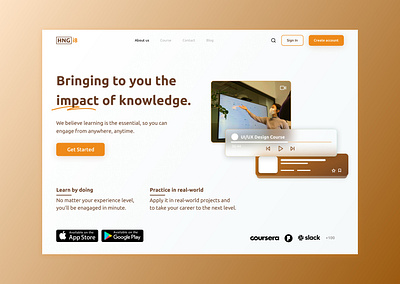 HNGi8 Hero Landing Page app branding design illustration ui ux