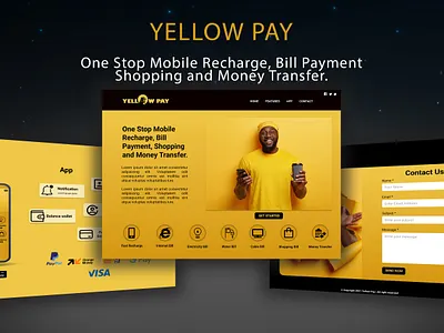 Yellow Pay app branding design figma logo ui