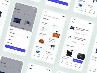 Cervo ✦ E-commerce App UI Kit clean digital goods digital product e commerce e commerce app ui kit fashion figma mobile mobile app mobile app ui kit modern pixel perfect store ui kit