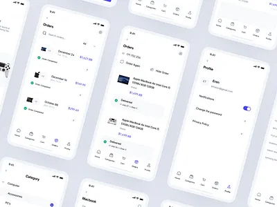 Cervo ✦ E-commerce App UI Kit clean digital goods digital product e commerce app ui kit ecommerce fashion figma mobile mobile app mobile app ui kit modern pixel perfect stores ui kit