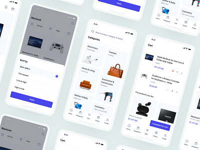 Cervo ✦ E-commerce App UI Kit clean digital goods digital product e commerce e commerce app ui kit fashion figma mobile mobile app mobile app ui kit modern pixel perfect store ui kit