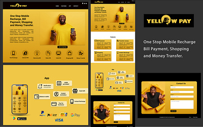 Yellow Pay app branding design figma ui ux vector
