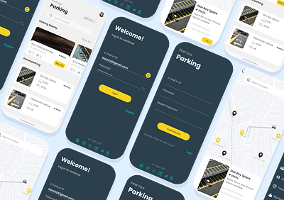 Parking Lot App app design productdesign ui ux