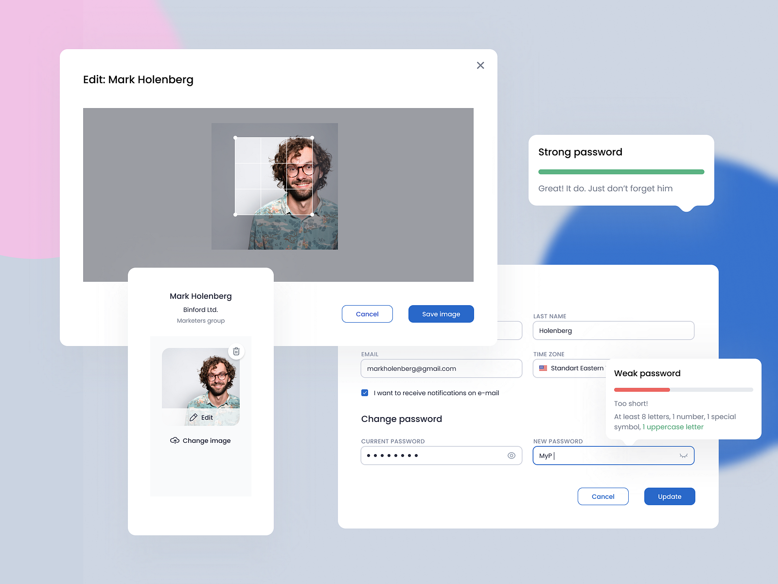 Modal window/Hint/ Form/Inputs by Maryna Rudenko on Dribbble