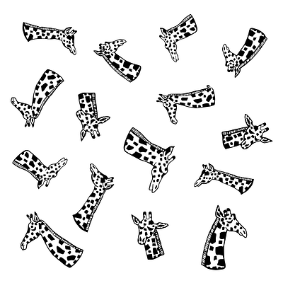 Cool Giraffes animal illustration design giraffes illustration