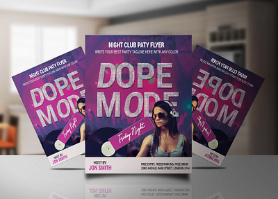 Modern DJ Party Flyer Design Template agency best flyer design business business flyer corporate design dj dj party flyer flyer freelancer niloy graphic design latest flyer design logo new flyer design night party real estate template top flyer design