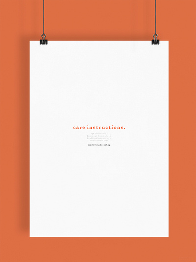 Care Instructions | Typographical Project funny graphics humour minimal parody poster serif simple text typography