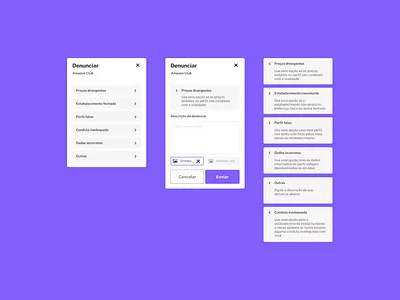 Denuncia/complain app modals app complain complaint delivery denuncia food mobile modal