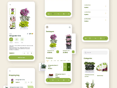 Plant Store App concept ecommerce business farming flowershop garden green houseplant nature plant plant shop plant store pots ui ux