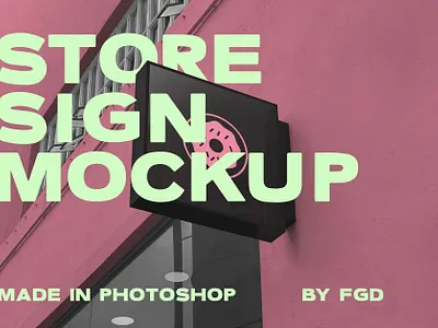 STORE SIGN MOCKUP logo mockup restaurant sign signage signage mockup store store sign
