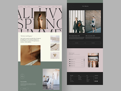 Luxury Clothing Brand Website (Design Concept) brand branding clothing design graphic design luxury melbourne minimal simple typography ui ui design web web design website