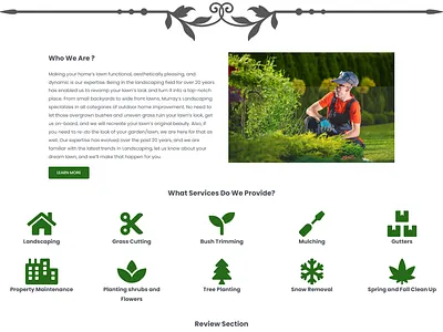 Snippet of wordpress landing page branding design divi elementor elementor pro ui ui ux web design