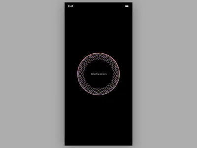 Detecting sensors animation card gif ios loading mandala motion graphics particles search sensors ui