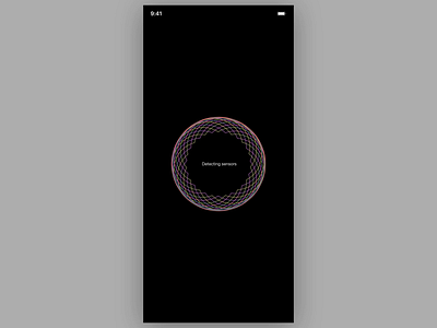 Detecting sensors animation card gif ios loading mandala motion graphics particles search sensors ui