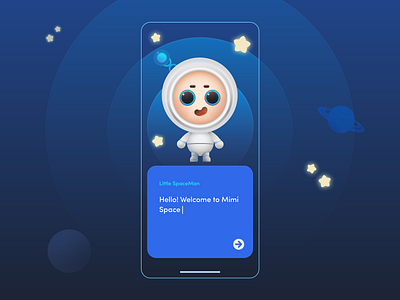 Little Space Man 3d adobe xd design graphic design illustration ui vector