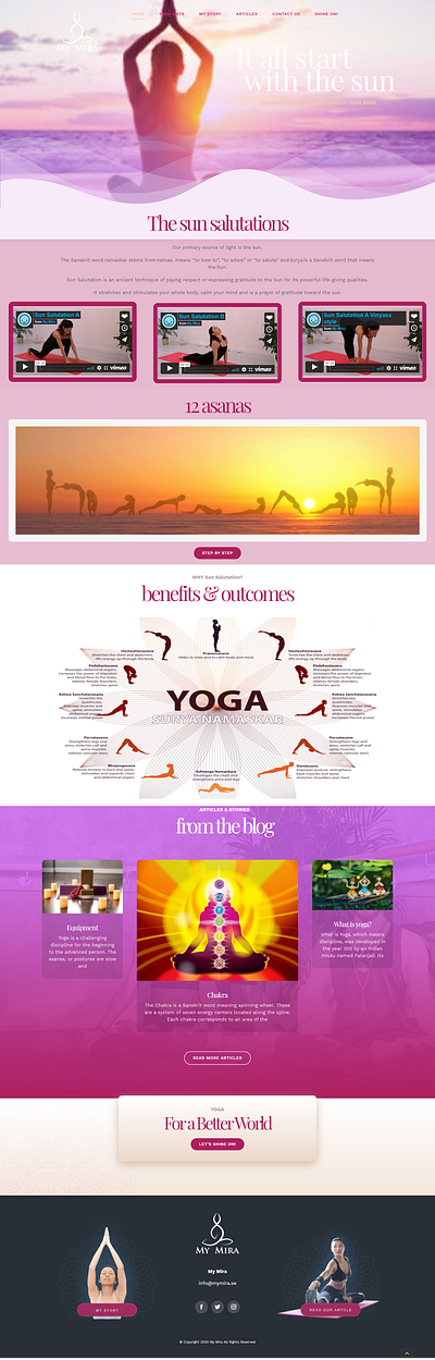 YOGA Website design branding design divi elementor elementor pro landing page ui ui ux web design wordpress wordpress website design