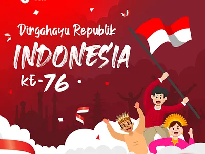 Indonesia Merdeka illustration simple