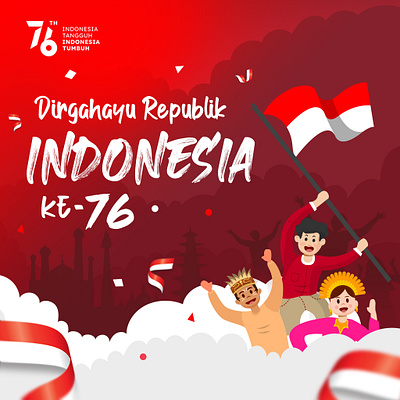 Indonesia Merdeka illustration simple