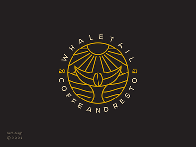 Whale Tail logo animals bar brand branding clean design elegant graphic design lineartlogo logo logoinspiration logomark logos minimal whaletail