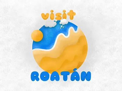 Beach world "visit Roatán, Honduras" 2d affinity beach beautiful circle colors design designer graphic design illustration texture vector world