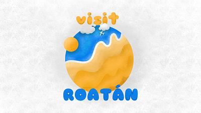 Beach world "visit Roatán, Honduras" 2d affinity beach beautiful circle colors design designer graphic design illustration texture vector world
