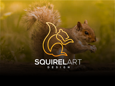 squirel line art branding design flat graphic design icon illustration logo vector