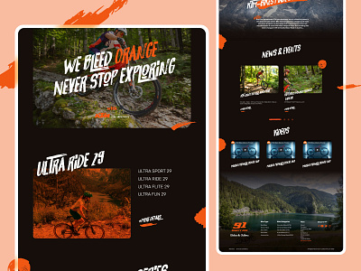 KTM Bikes: Web Concept bikes ktm ktm cycle landing page ninety one ninety one cycles ui ux web web design wow