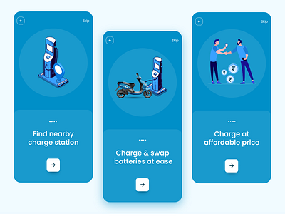 On Boarding - EV Charging App creative design ev app ev charging ev charging mobile app ev charging station mobile app ev station mobile app trendy app trendy app design trendy design ui ux design uidesign wallet wallet page