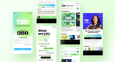 TED App Re-design Concept design illustration ted tedtalk ui