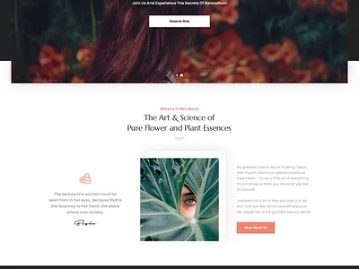 Perfect Brow -Homepage by Yasin Shaikh beauty salon design plus ux design yasin shaikh