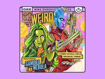 Weirdtober 022/031: Gamora & Nebula avengers comic book comic book art comic book cover daily sketch flowers gamora graphic design guardians of the galaxy illustration leaves marvel mcu nebula procreate sketch weirdtober