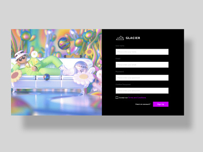 Login page in Glacier branding ui