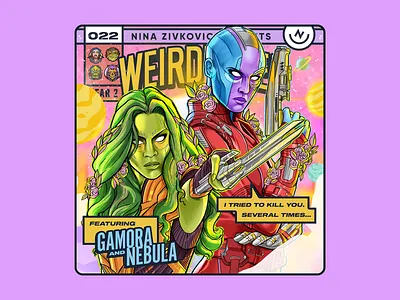Weirdtober 022/031: Gamora & Nebula avengers comic book comic book art comic book cover daily sketch flowers gamora graphic design guardians of the galaxy illustration leaves marvel mcu nebula procreate sketch weirdtober