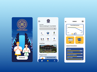 Udayana Mobile UI/UX desain graphic design illustration ui uiuxd desing university ux