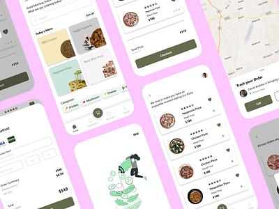 Pizza Ordering App app branding design food illustration landing page mobile app pizza ordering app pizza ordering website typography ui ui design uiux uiux designer user interface design ux website