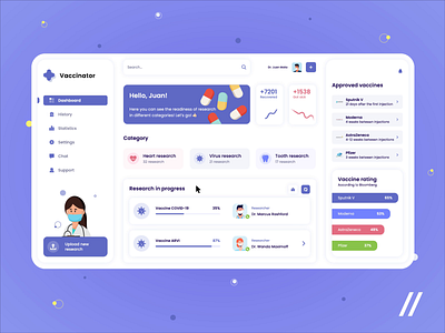 Clinical Trials Platform animation app clinical trials dashboard design health health care platform healthcare medicine mvp online platform purrweb startup ui ux vaccination vaccine web website