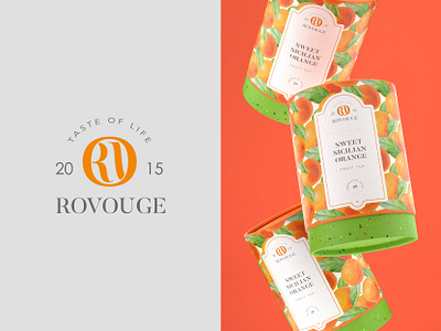 Tea Identity & Package design for Rovouge 3d brand identity branding design graphic design illustration logo logotype minimal package