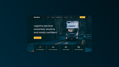 Landing Page - Daily UI 3 003 daily ui logistics services ui