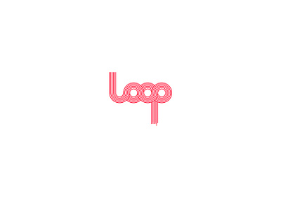 Loop Shape Builder design icon illustration logo typography vector