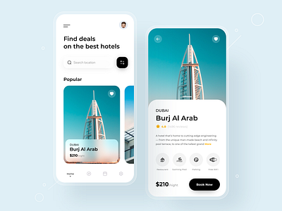 Hotel Booking App best design booking app hotel booking app mobile mobile app top design travel ui ux design