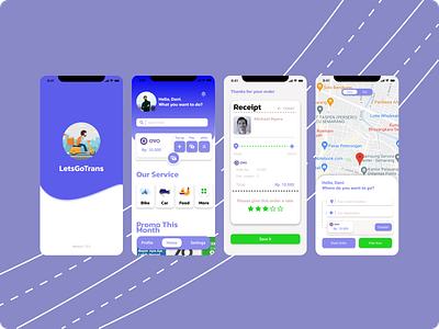 LetsGoTrans App app mobile mobile app transportation ui uiux