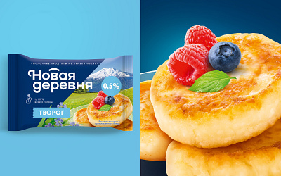 New Village – dairy foods package design branding food logo packaging