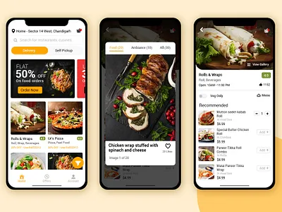 Foodies - Online food order App mobile app ui uiux
