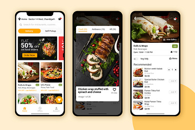 Foodies - Online food order App mobile app ui uiux