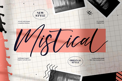 Mistical - Beautiful Handwritten Font 3d animation app branding design graphic design icon illustration logo motion graphics typography ui ux vector