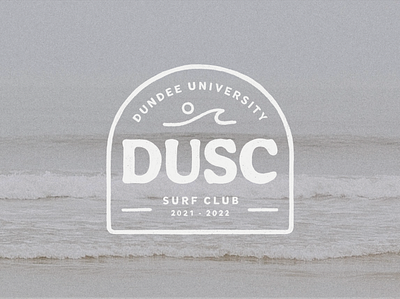 Dundee University Surf Club 2021 - 2022 beach branding club design dundee dusc graphic design illustration logo ocean surf surf club surfboard surfclub surfer surfing water