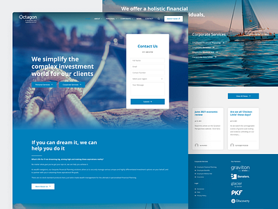 Octagon Financial Website design ui ux website