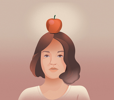 Trust adobe illustrator adobe photoshop amsterdam appel on head apple and arrow design editorial illustration illustrator portrait trusfull trust women