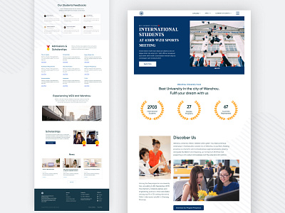 Education Website UI design branding education website landing page ui ui design university ux web ui website website design