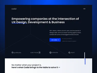 Codal — Website clean design lp ui ui elements ux visual web webdesign website